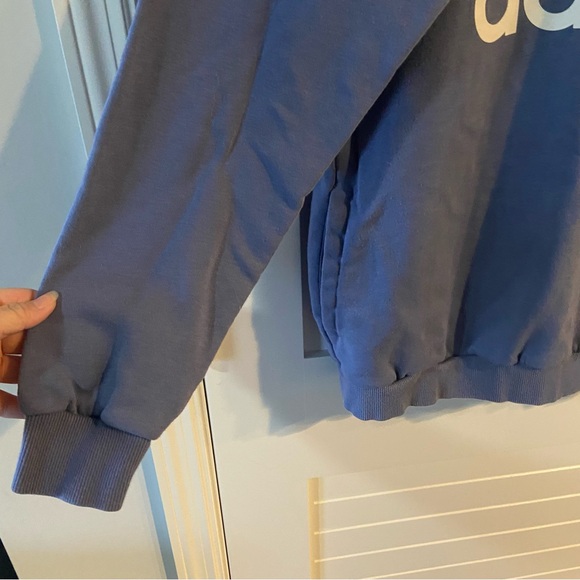 Adidas Sweatshirt Hooded with Side Pockets Size 1X Periwinkle - Picture 3 of 9